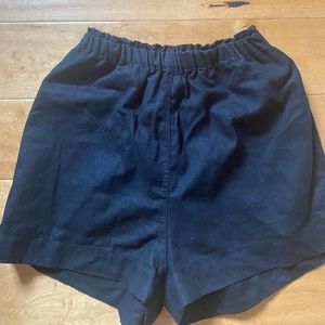 Shelter linen Eva shorts - black xs